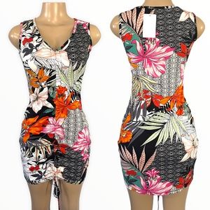 NWT True Size M/L Ruched Tank Dress for Women Stretchy and Comfy Short Dress